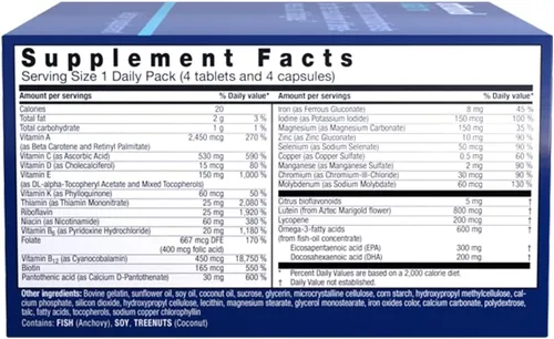 Miniatura 6 de Orthomol Paquetes de tabletas Vital M, multivitamínico para hombres, suministro de 30 días, vitaminas A, B, C, D, E, K, yodo, omega-3..