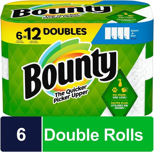 Miniatura 2 de Bounty 1939879 - Toallas de papel para cocina Select-A-Size, 2 capas, 110 hojas/rollo (74801/95054)