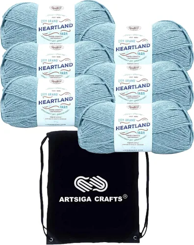 Miniatura 21 de Lion Brand Heartland Capitol Reef 136-140 (3 cadejos - mismo lote de tinte) Hilo estambre medio #4 acrílico para crochet y tejer con bolsa