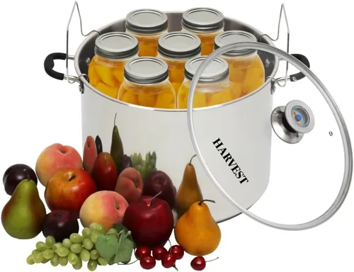Miniatura 6 de Raíces & Branches Harvest - Olla de cocina para frascos, multiusos, de acero inoxidable, con indicador de temperatura, capacidad para 7 frascos