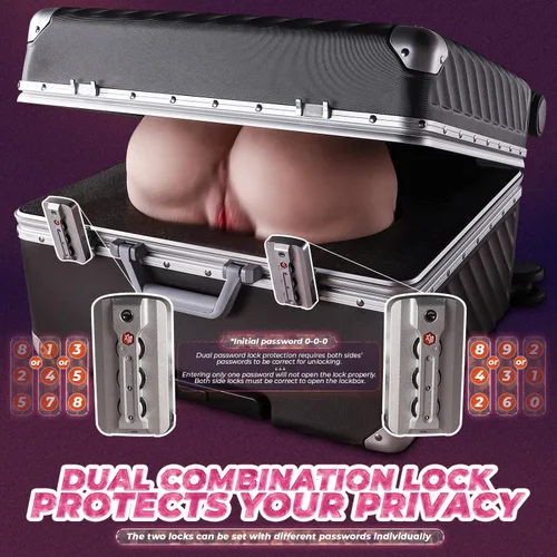 Miniatura 2 de Muñeca sexual discreta de 38.5 libras, masturbador masculino con equipaje, culo grande suave y coño de tamaño real, textura de piel femenina