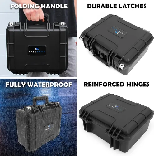 Miniatura 7 de CASEMATIX Two Gun Hard Case for 2 Handguns - TSA Approved Waterproof & Shockproof 2 Pistol Hard Case, Double Handgun Case with Accessory Storage for