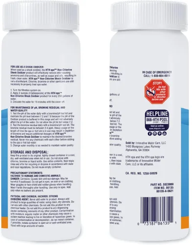 Miniatura 2 de HTH Spa 86135 Oxidante de choque sin cloro, producto químico para spa y bañera de hidromasaje, elimina el agua turbia, 2.25 libras
