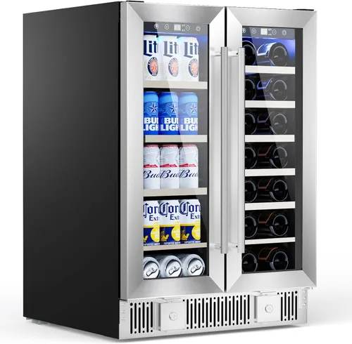 Miniatura 11 de Electactic Nevera de Vino Independiente de Encimera 12 Botellas, 50 Latas Bodega de Vino Enfriador de Bebidas para Refrescos, Cerveza Enlatada