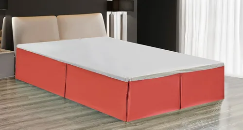 Miniatura 11 de Fancy Collection Falda de Cama de Fácil Cuidado de Microfibra con Caída Sólida Nueva (Rosa Intenso, Individual)