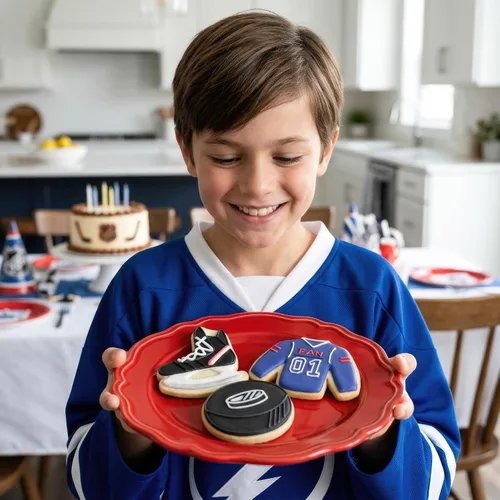 Ann Clark - Cortadores de galletas para hockey sobre hielo, juego de 3 piezas, fabricado en los Estados Unidos, camiseta, patín sobre hielo, disco