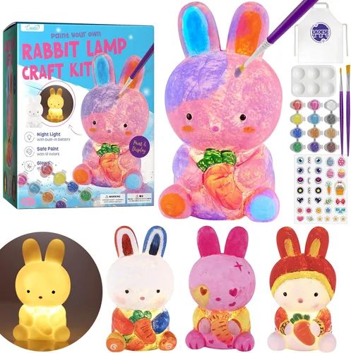 Miniatura 9 de Pinta tu propia lámpara de gato, artes y manualidades para niños de 8 a 12 años, kit de suministros de arte para pintar para niños de 6 a 12 años