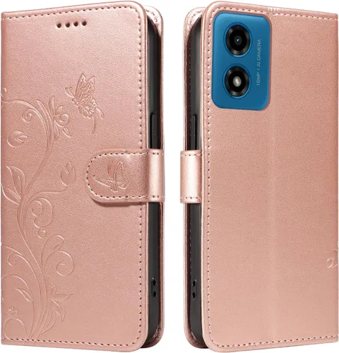 Miniatura 131 de Funda para Motorola Moto E22/E22i, piel sintética, con tarjetero y correa para la muñeca, a prueba de golpes, funda magnética para Motorola Moto Rojo