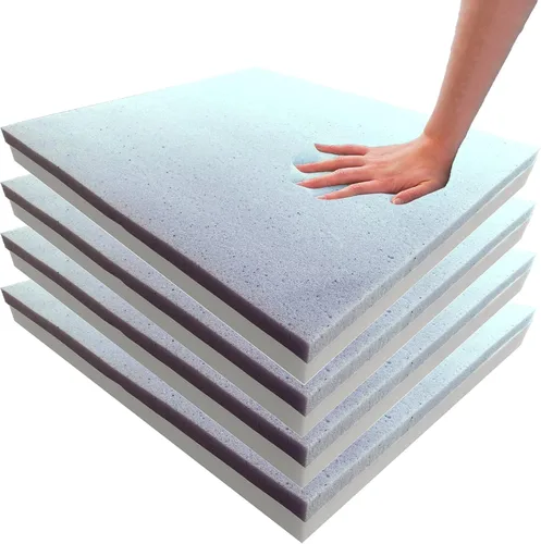 Miniatura 27 de Foamma Paquete de 6 almohadillas de espuma para tapicería de alta densidad de 2 x 20 x 20 pulgadas, repuesto de cojín de sofá, espuma de silla