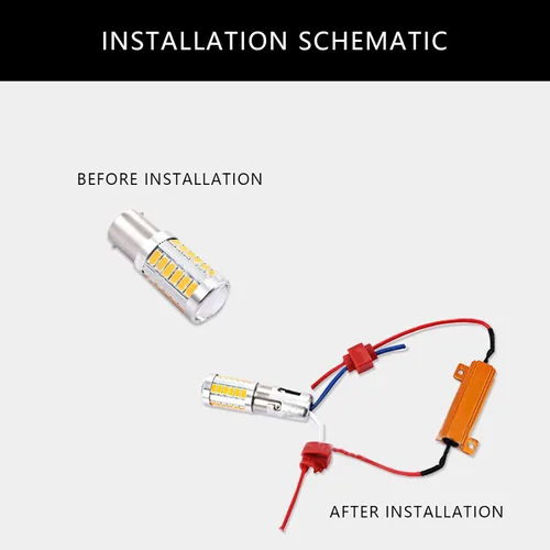 Miniatura 2 de 2 resistencias de carga de 50 W y 6 ohmios para bombilla LED Fix Fast Hyper Flash Turn Signal Blink Código de error (negro)