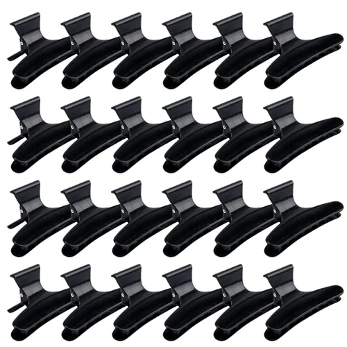 Miniatura 8 de ANBALA Pinzas para el cabello de mariposa, pinzas para el cabello para mujer, pinzas grandes para cabello fino de grosor medio, paquete de 24