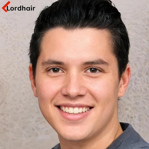 Miniatura 8 de Lordhair Toupee para hombres con cabello humano 100% europeo 8x10 pulgadas para hombres 0.001 in sistema de cabello de piel ultra fina para todos