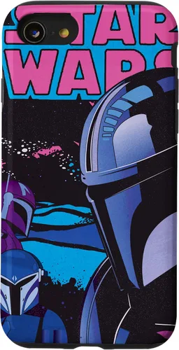 Miniatura 18 de Carcasa de cómic retro para iPhone 16 Star Wars The Mandalorian Bounty Hunters