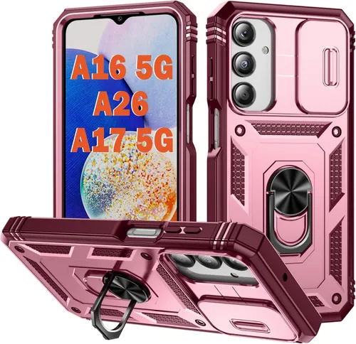 Miniatura 121 de PASNEW Funda para Samsung Galaxy A54, Soporte Metálico y Cubierta Deslizante para Cámara, Militar Multicapa Resistente de Cuerpo Completo a Prueba