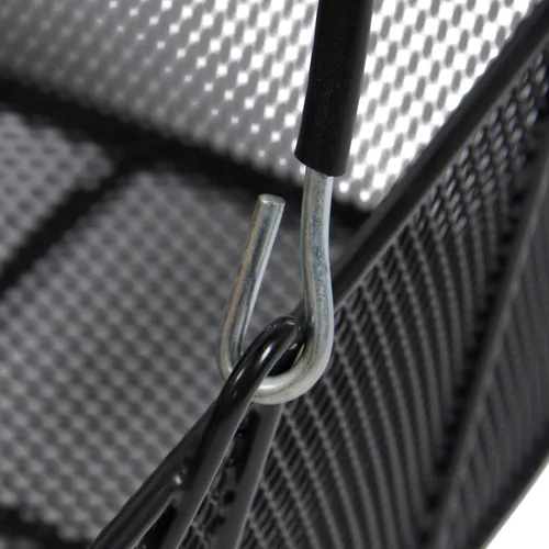 Miniatura 4 de SSWBasics Cestas de compras de metal negro con soporte y letrero – Juego de 12 – Dimensiones de la cesta 17 pulgadas de ancho x 12 pulgadas