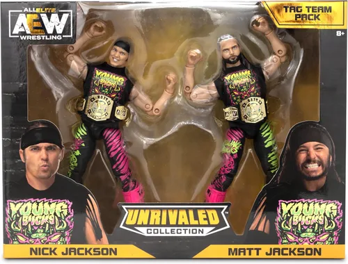 Miniatura 2 de All Elite Wrestling UNRIVALED - Paquete de 2 figuras de Matt Jackson y Nick Jackson de 6 pulgadas con accesorios, Multi - Exclusivo de Amazon