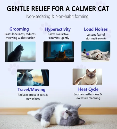 Miniatura 5 de Gotas calmantes para gatos, ayudan a controlar el estrés y la ansiedad, con feromonas que pueden ayudar a frenar el comportamiento destructivo
