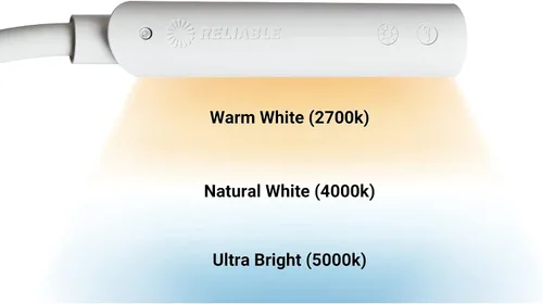Miniatura 3 de Reliable UberLight™ Flex 1100TL - Luz de tarea rígida con cable – Luz LED portátil con soporte de mesa, cuello de cisne flexible de 26.5 pulgadas