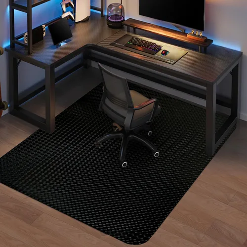 Vicwe Tapete para silla de juegos para suelo de madera dura, 60 x 46 pulgadas, tapete grande para silla de oficina, tapete de PVC para silla de
