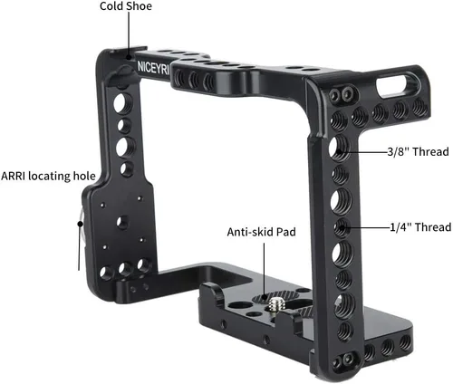 Miniatura 4 de NICEYRIG Jaula para Sony Alpha A7RIV A7SIII A7RIII A7III A7SII A7RII A7II A1 A9, con adaptador de montaje rosetón - 399