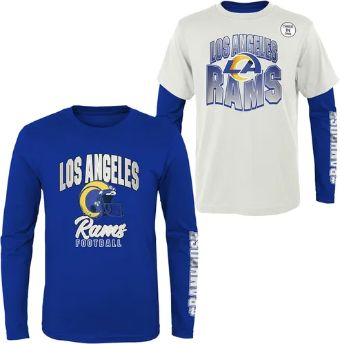Miniatura 35 de NFL Conjunto de 3 Camisetas y Camisas de Manga Larga para Niños y Jóvenes 8-20, Colores del Equipo del Día del Juego