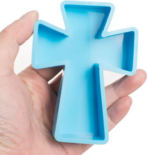 Miniatura 2 de Qeuly Freshie Molds Cross Car Freshie Moldes grandes de resina epoxi de silicona para cuentas de aroma Freshie, moldes de cera para derretir jabón