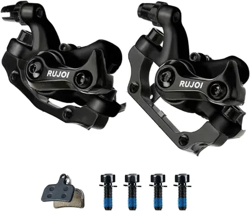 Miniatura 9 de Kit de freno de disco para bicicleta, juego de freno de disco hidráulico de tracción de línea con pinza de presión de aceite de aluminio, con 2