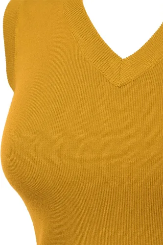 Miniatura 4 de Chaleco de meter para mujer, sólido y clásico, con cuello en V, sin mangas