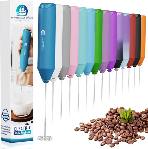 Miniatura 19 de Espumador de leche potente de mano, espumador de leche de mano mini, batidor de bebidas para café, capuchino, café con leche, matcha, chocolate Verde