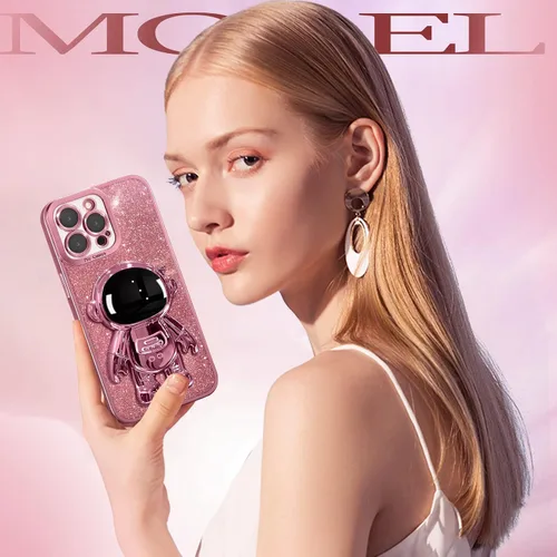 Miniatura 114 de Buleens Funda para iPhone 11 Pro Max Astronauta, Fundas Transparentes para iPhone 11 ProMax con Papel con Purpurina y Soporte de Astronauta, Mujeres