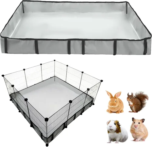 Miniatura 10 de DZWLKJ Forro de jaula de conejillo de indias, base impermeable y lavable, 28 x 56 pulgadas, adecuado para conejos, chinchillas, erizos, hurones