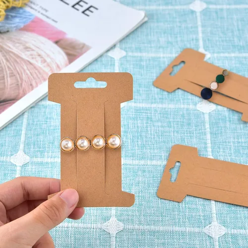 Miniatura 3 de 300 tarjetas de exhibición de pinzas para el cabello, pasadores para el cabello, soporte de exhibición de joyas, cartón de papel rectangular