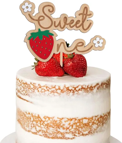 Miniatura 8 de Peach One - Decoración de pastel de madera con temática de durazno, decoración de primera fiesta de cumpleaños, suministros de fiesta de dulce