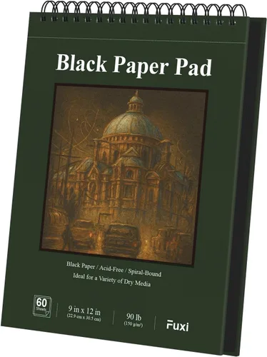 Miniatura 30 de Cuaderno de bocetos de 9 x 12 pulgadas, bloc de bocetos con espiral superior, paquete de 4 blocs de 100 hojas cada uno