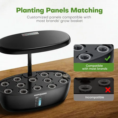 Miniatura 7 de Sistema de cultivo hidropónico de jardín interior Ahopegarden: kit de germinación de plantas de 12 cápsulas, kit de jardín, lámpara de crecimiento
