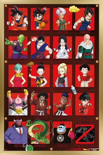 Miniatura 12 de Trends International Dragon Ball Z - Póster de pared de aniversario, 22.375 x 34 pulgadas, versión premium sin marco
