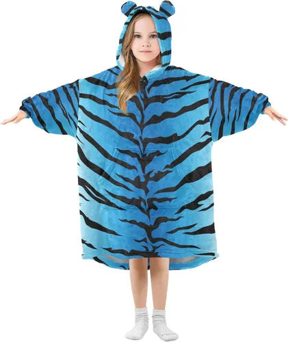 Miniatura 33 de Mantas portátiles para niños, súper suaves, cálidas y acogedoras, sudadera con capucha de gran tamaño, regalos para niños de 3 a 14 años, niñas