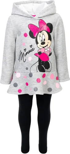 Miniatura 3 de Disney Minnie Mouse - Conjunto de sudadera de forro polar con capucha cruzada y leggings para bebés y niños grandes (12 meses - 14-16)