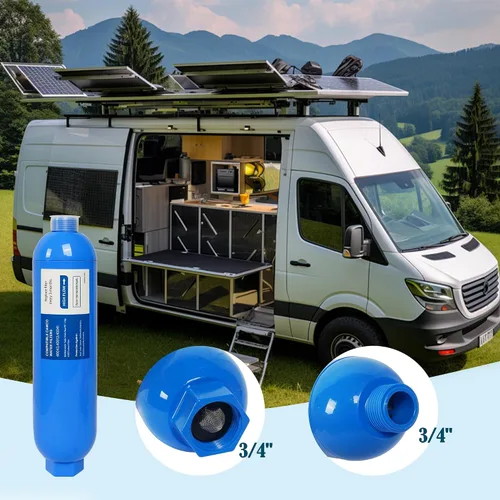 Miniatura 5 de Paquete de 2 filtros de agua para caravana con 2 protectores de manguera flexible, reduce mal sabor, olores, óxido, cloro, fluoruro y sedimentos