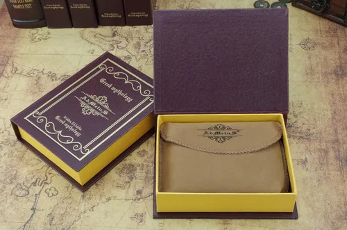 Miniatura 7 de Admetus - Cartera de piel auténtica para hombre con cremallera, plegable