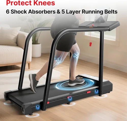 Miniatura 6 de Yesoul Walking Treadmill for Seniors with Long Handrails – 4 Major Safety Protections, Emergency Stop Button, Treadmill for Home 300 lbs Capacity