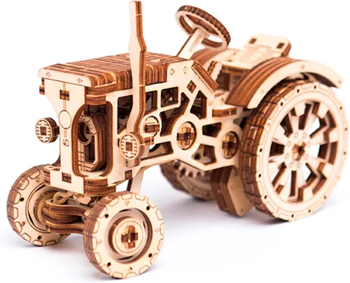 Miniatura 4 de WOODEN.CITY Rompecabezas 3D de tractor para adultos, modelo mecánico de tractor agrícola para adultos y adolescentes, kit de bricolaje de 148 piezas