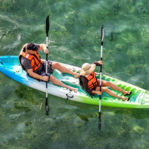 Miniatura 8 de Kit de 8 tapones para kayak, tapones de goma termoplástica, orificios de drenaje, tapón con mango Verde afortunado-8piezas-Large