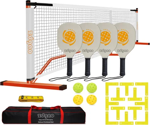 Miniatura 13 de Portable Pickleball Net Set, 22FT Regularion Size Pickle Ball Net with Paddles Set, Outdoor Pickleballs and Carry Bag, Easy Setup for Indoor