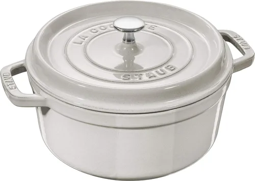 Miniatura 12 de staub La Cocotte Redondo 40501-412 Pico Cocotte Campagne redondo 9.4 pulgadas (9.4 in) Grande, fundición ambas manos, olla esmaltada, compatible