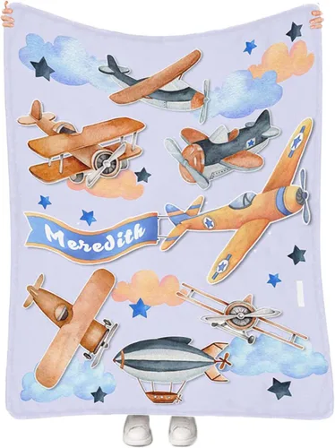 Miniatura 9 de Artsadd Manta personalizada con nombre, diseño de camiones monstruo, manta de bebé para niñas, niños pequeños, manta de cochecito recién nacido