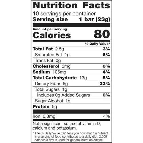 Miniatura 9 de Fiber One Barras masticables de 80 calorías, mantequilla de maní de chocolate, paquete económico, 10 unidades, 8.2 onzas