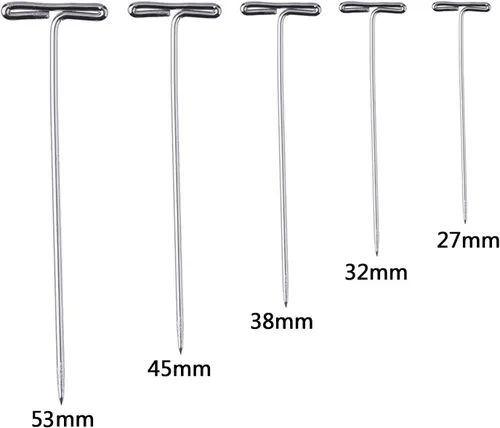 Miniatura 3 de Outus Kit de 450 pines en T de acero inoxidable con caja transparente para cabeza de espuma, pasadores largos y rectos para coser, manualidades
