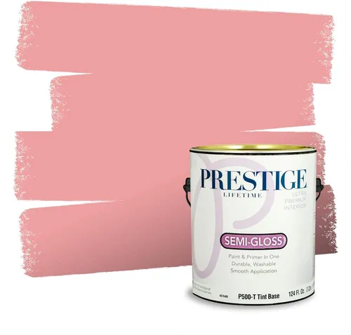 Miniatura 149 de Prestige Paints Pintura exterior e imprimación en uno, 1 galón, plano, coincidencia comparable de Valspar* Amber Rose*