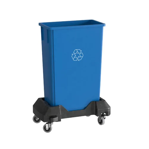 Miniatura 45 de Bote de basura Slim Jim negro de 23 galones con carrito